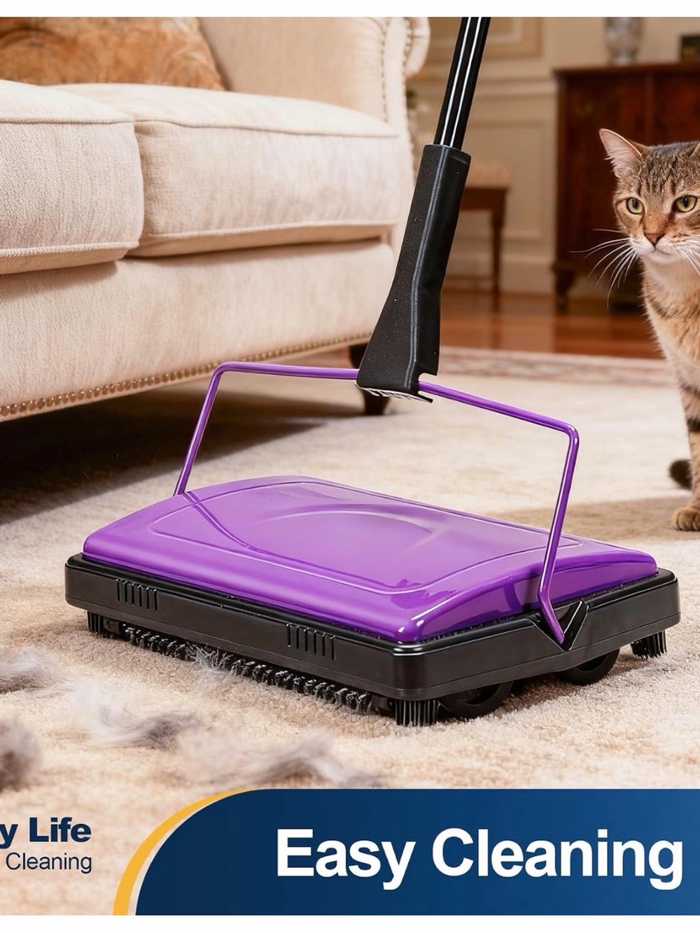 Carpet Sweeper Cleaner Manual Household Sweeper Lightweight